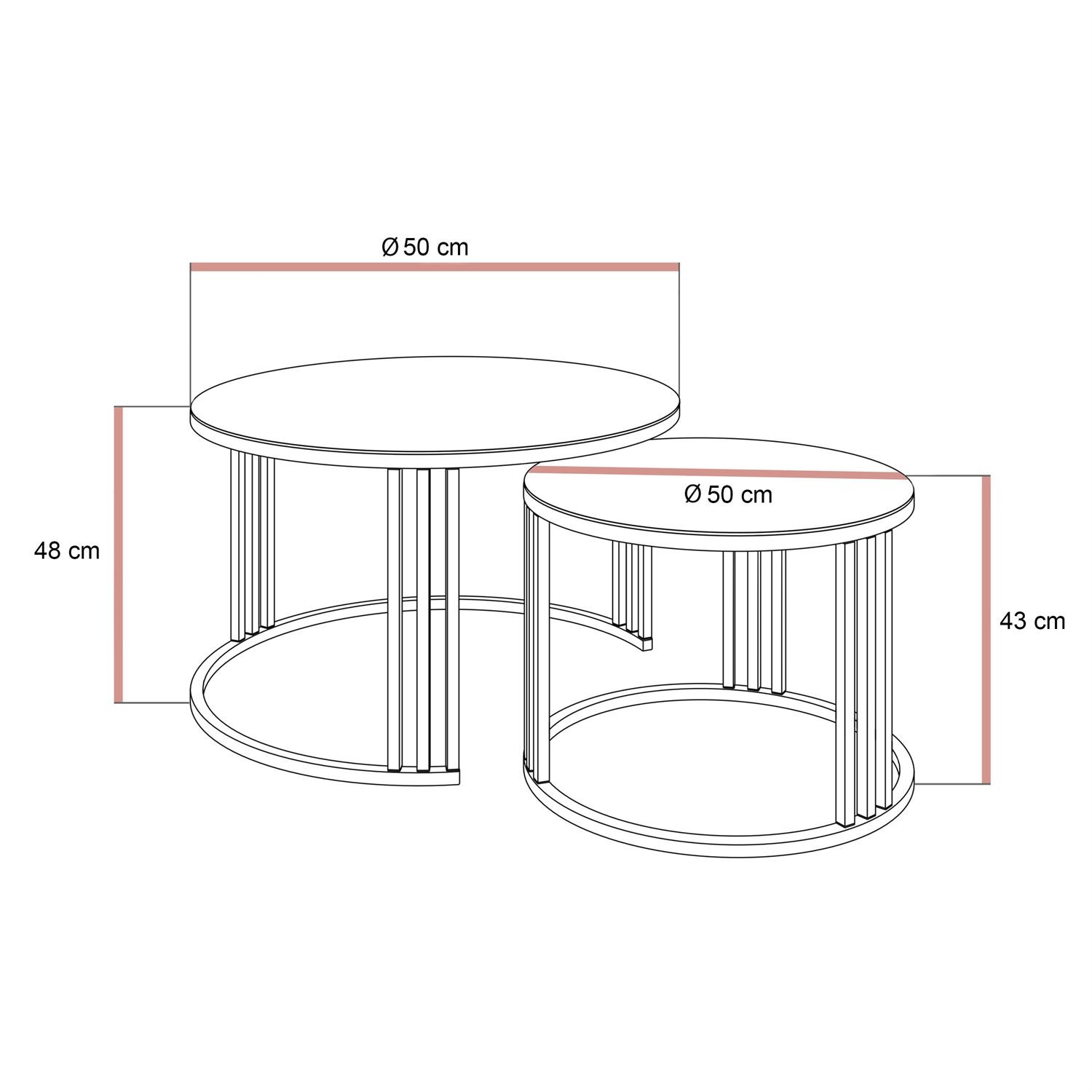 Couchtisch LORI 2in1 KASCHMIR mit Glasplatte