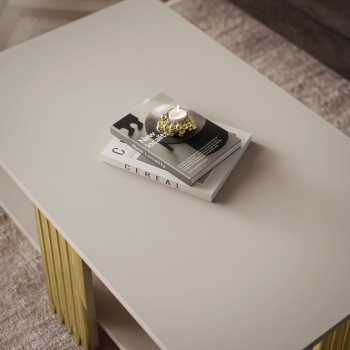 Couchtisch SAPHIRA GOLD mit Ablageboden