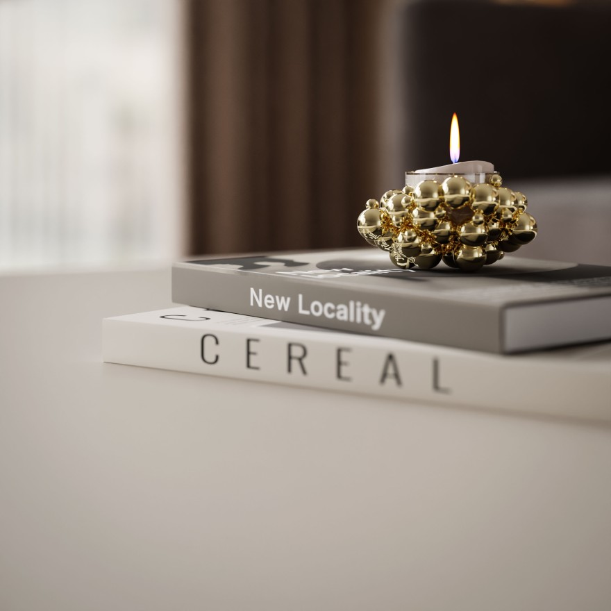 Couchtisch SAPHIRA GOLD mit Ablageboden