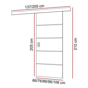Schiebetür WAYATT PLUS mit Griff