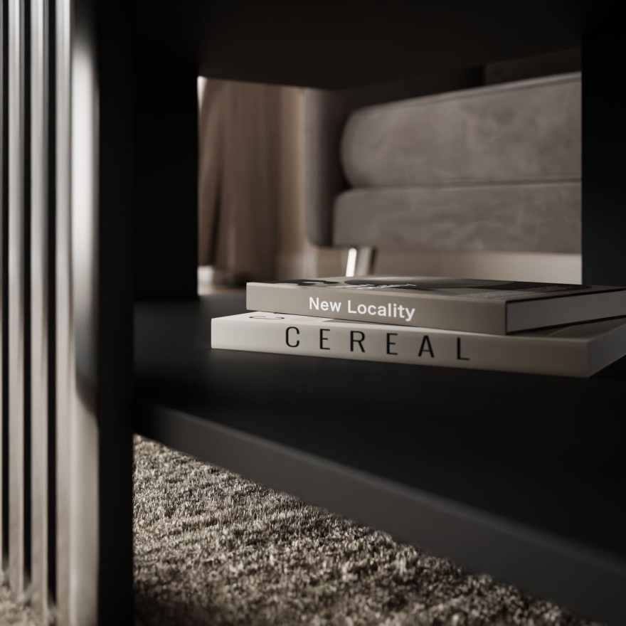 Couchtisch SAPHIRA SILVER mit Ablageboden