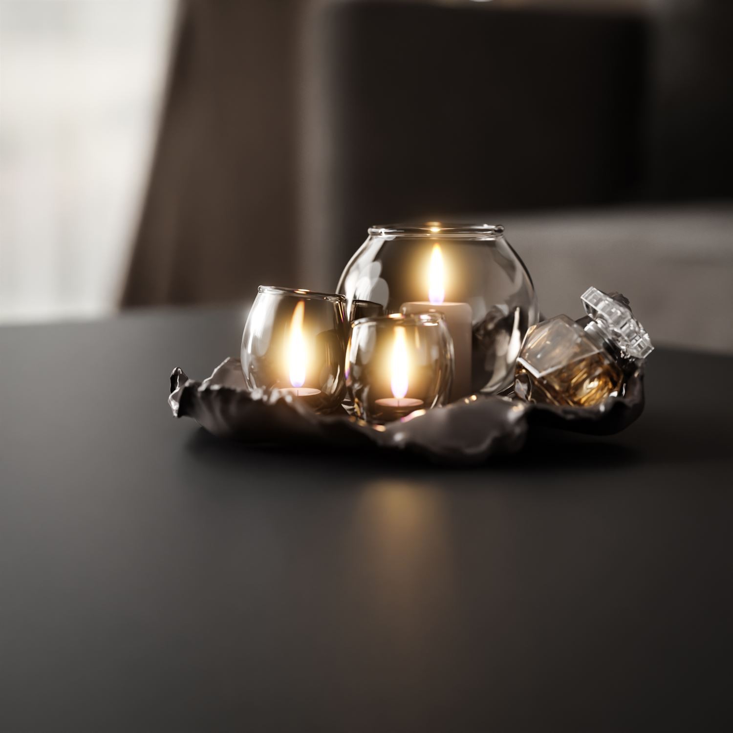 Couchtisch SAPHIRA SILVER mit Ablageboden