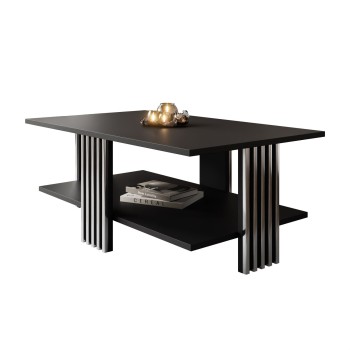 Couchtisch SAPHIRA SILVER mit Ablageboden