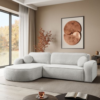 Ausziehbare Eckcouch VENUS II mit Bettkasten