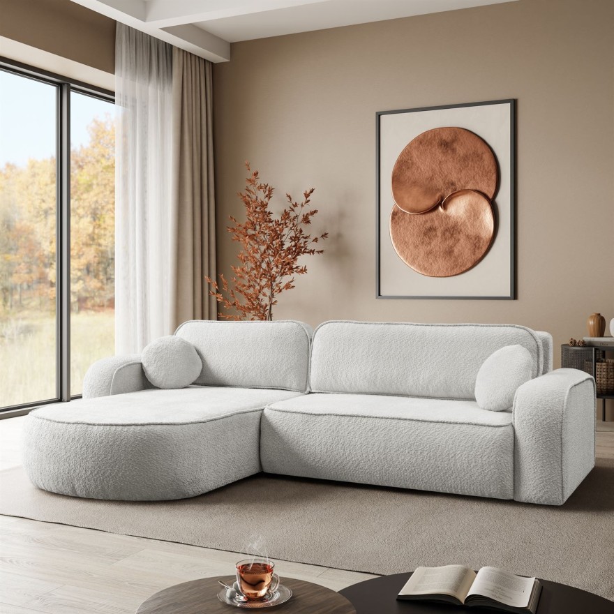 Ausziehbare Eckcouch VENUS II mit Bettkasten