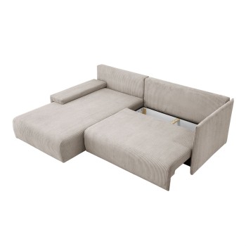 Ecksofa LAVIO L mit Schlaffunktion und Bettzeugkasten