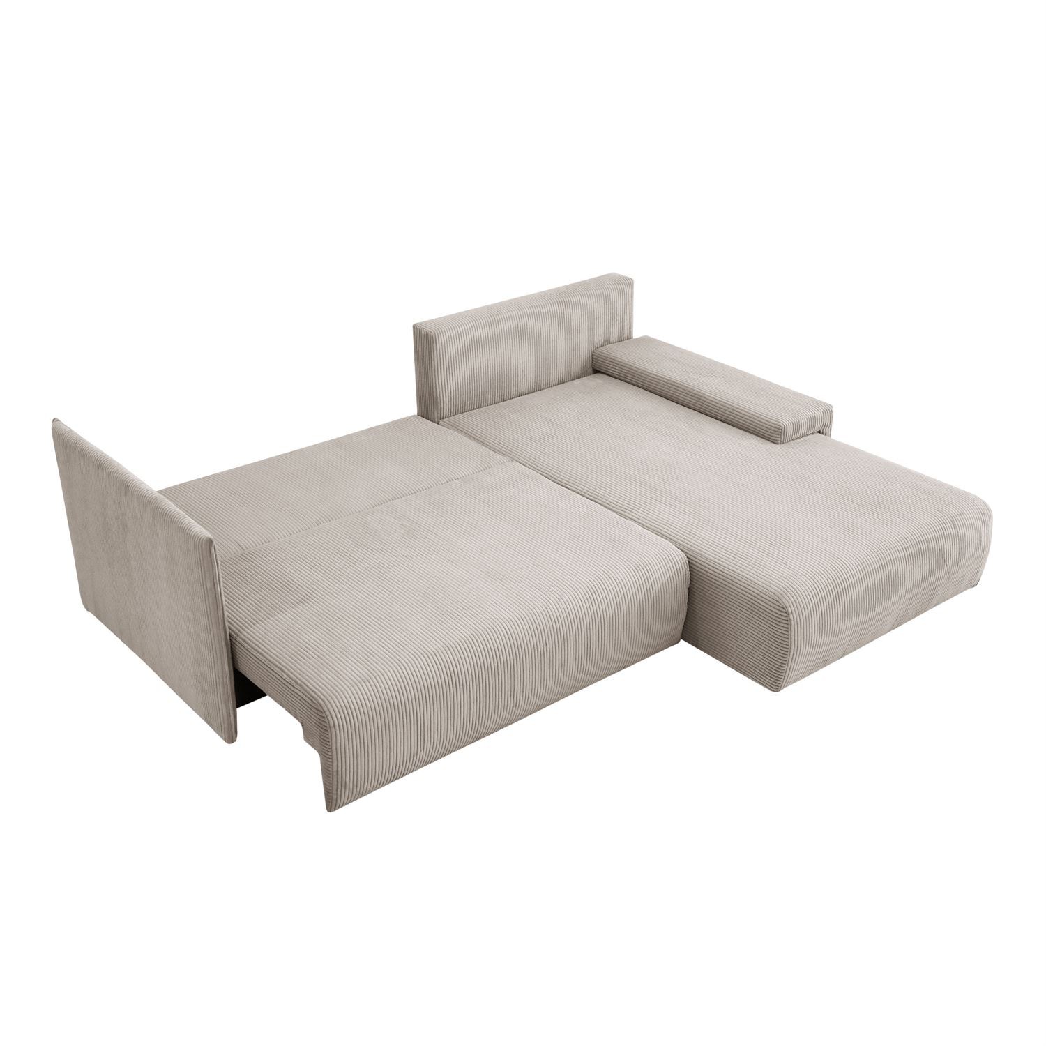 Ecksofa LAVIO L mit Schlaffunktion und Bettzeugkasten