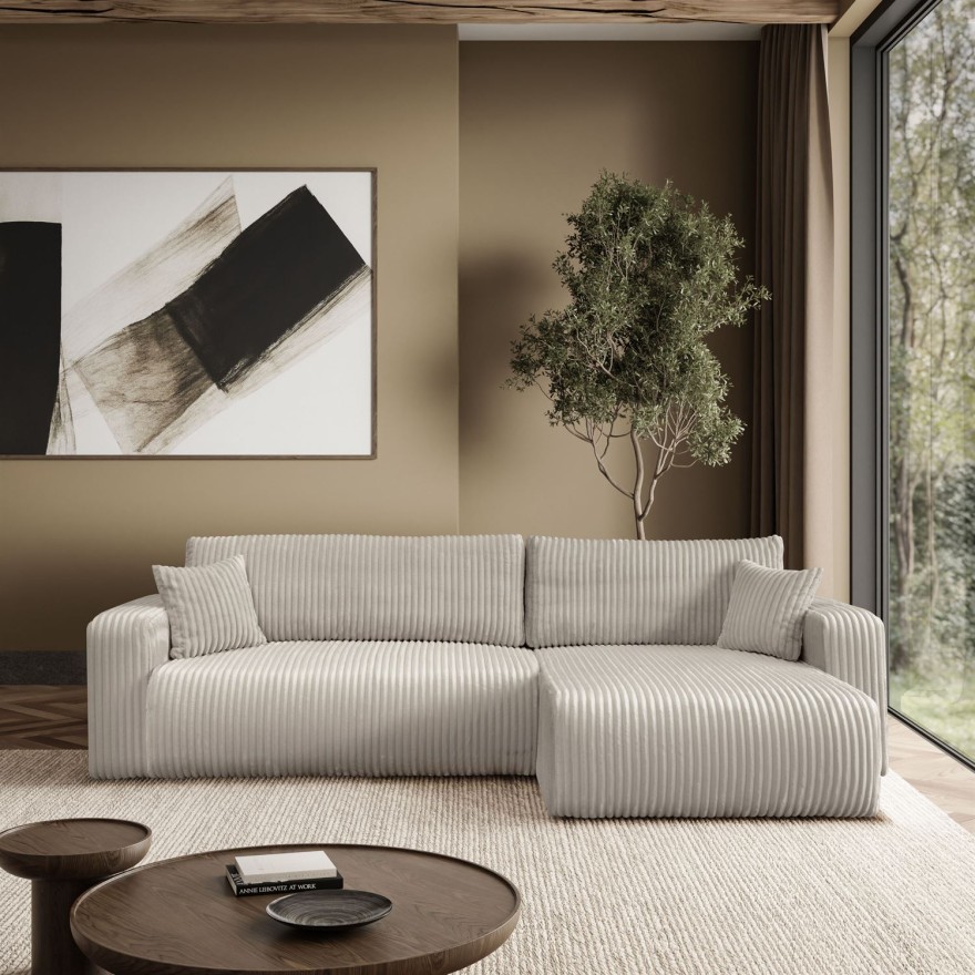 Ecksofa PRESTIGE SOFT mit Schlaffunktion und Bettkasten