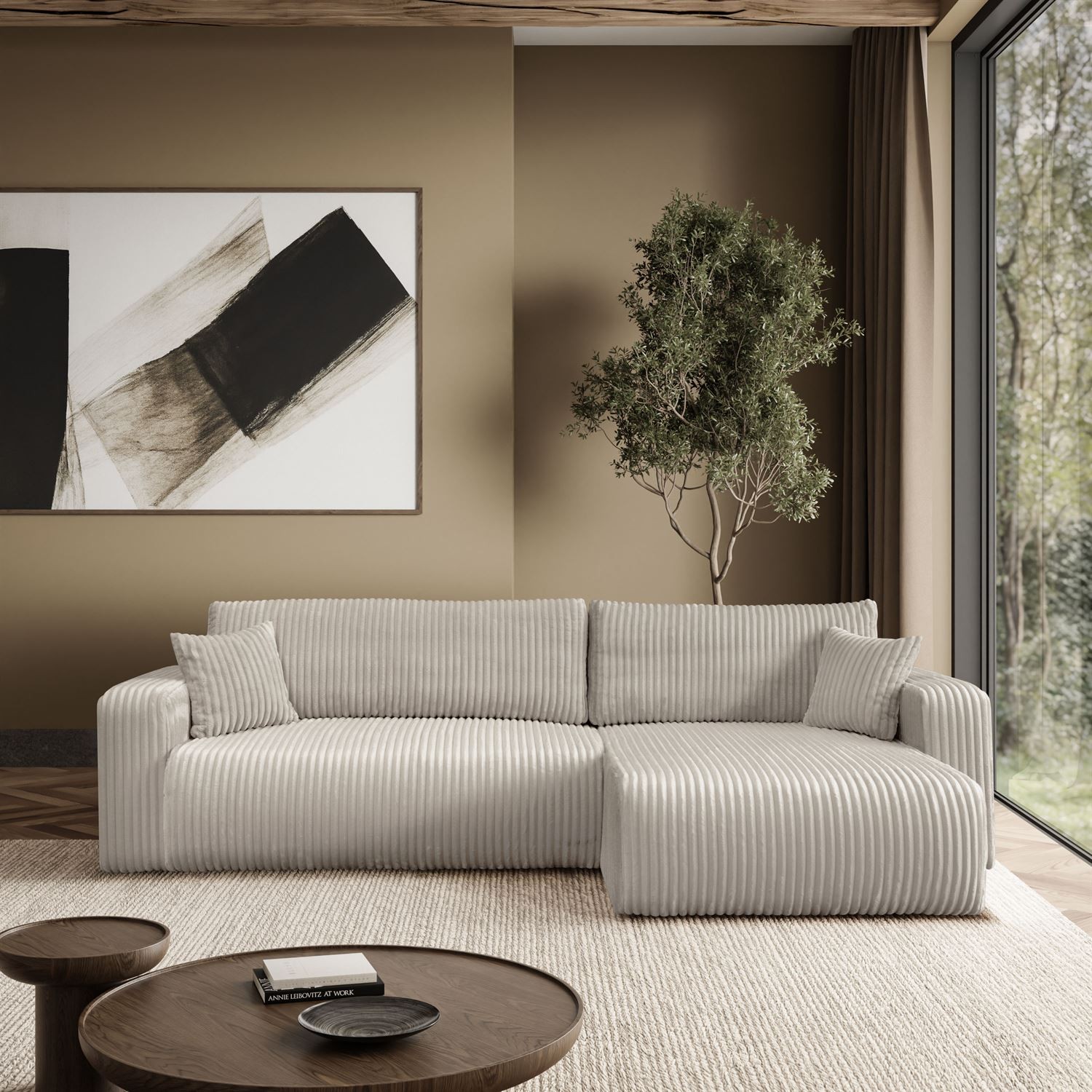 Ecksofa PRESTIGE SOFT mit Schlaffunktion und Bettkasten