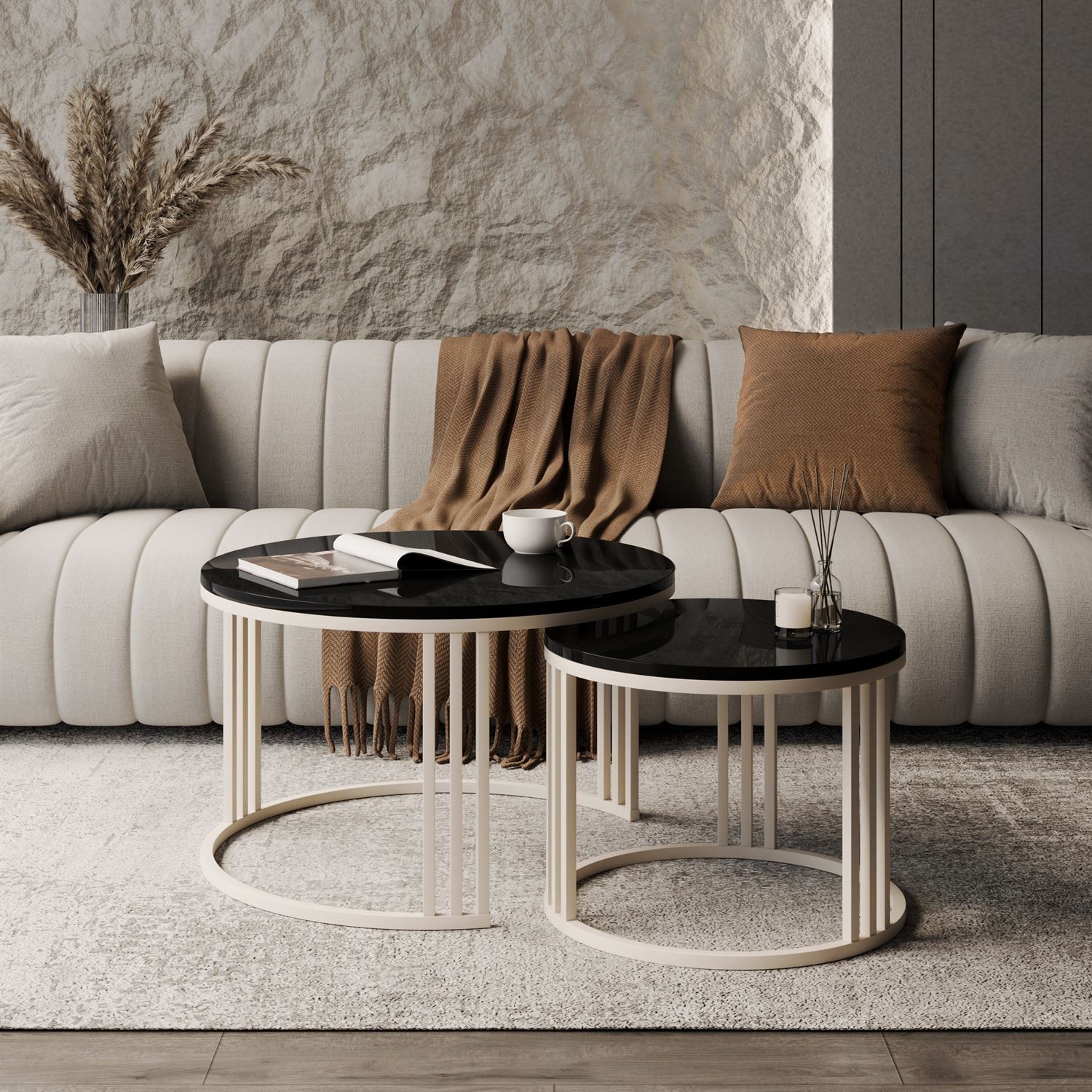 Couchtisch LORI 2in1 KASZMIR Hochglanz