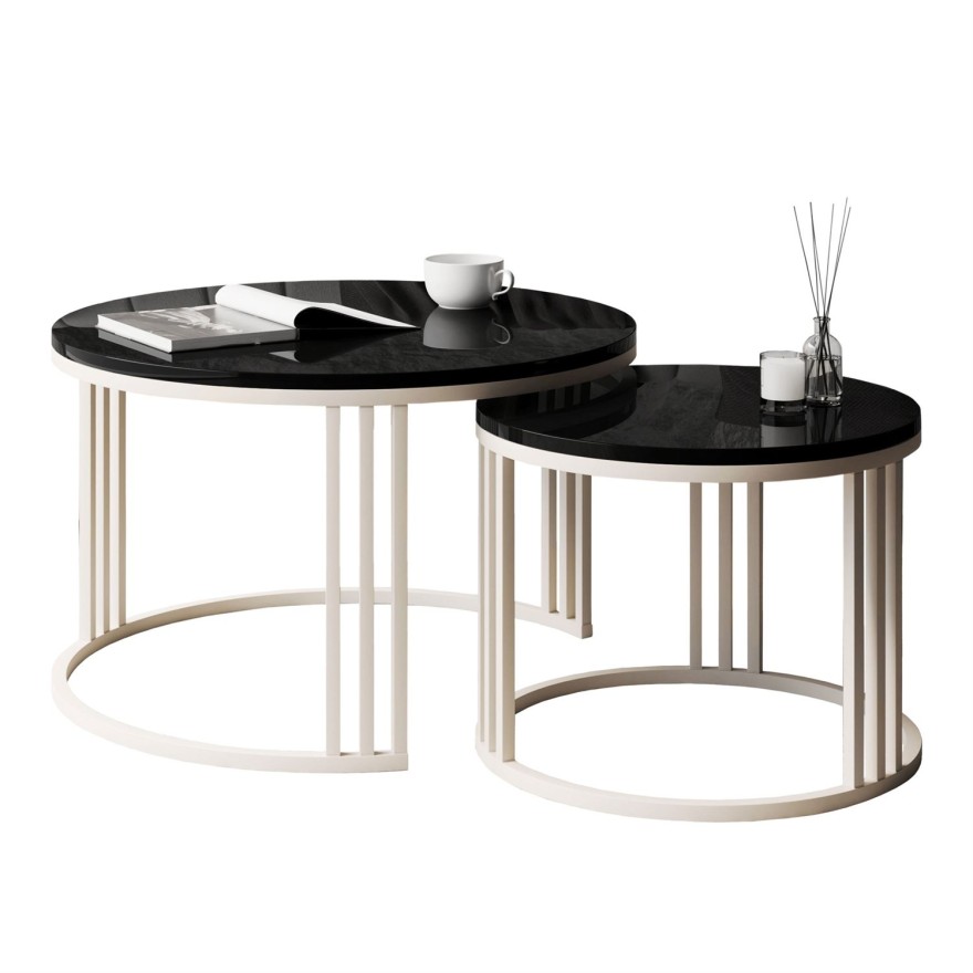 Couchtisch LORI 2in1 KASCHMIR Hochglanz