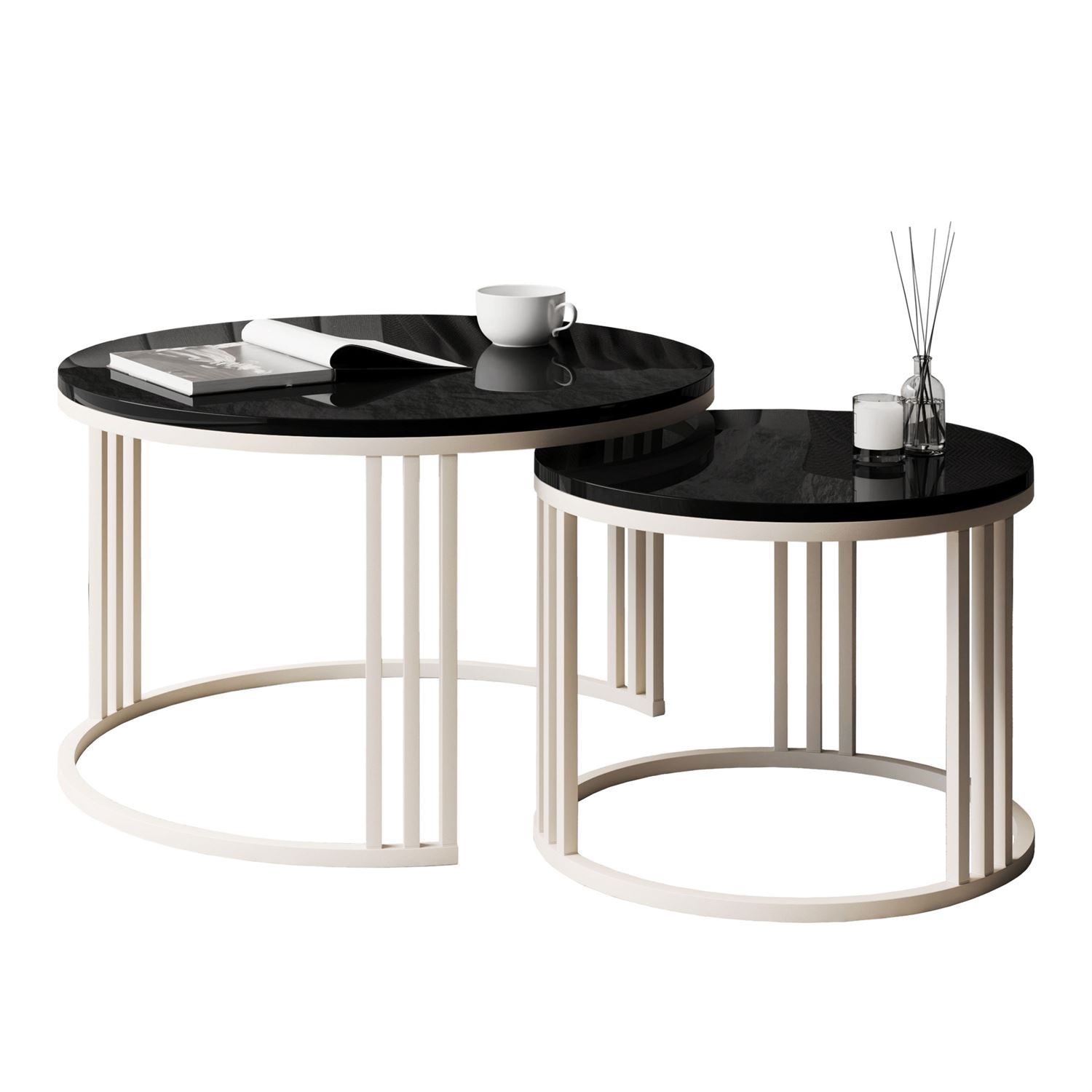 Couchtisch LORI 2in1 KASCHMIR Hochglanz