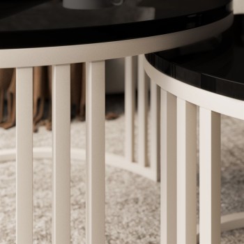 Couchtisch LORI 2in1 KASCHMIR Hochglanz