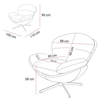 Drehbarer Polstersessel COCO 360°