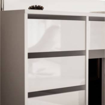 Schminktisch MADA DOUBLE mit LED-Beleuchtung