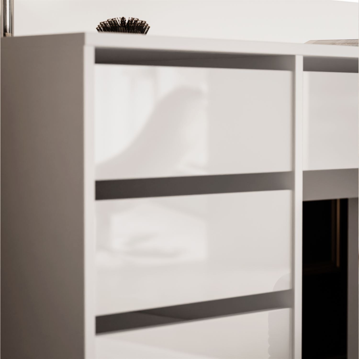 Schminktisch MADA DOUBLE mit LED-Beleuchtung