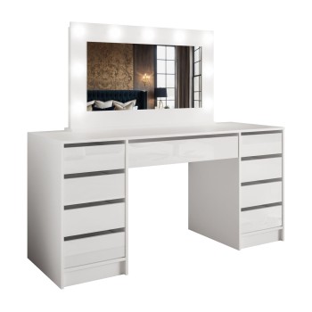 Schminktisch MADA DOUBLE mit LED-Beleuchtung