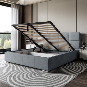 Polsterbett SARA mit Behälter 120/140/160/180x200 cm
