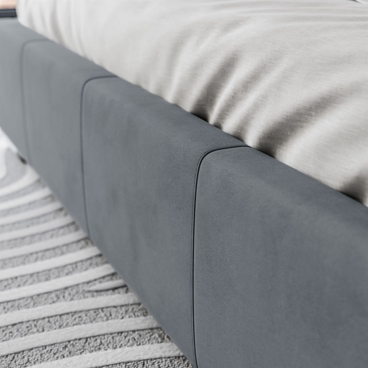 Polsterbett SARA mit Behälter 120/140/160/180x200 cm