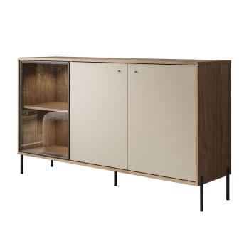 Dreitägige Kommode ISA 3D mit LED-Beleuchtung auf hohen Beinen