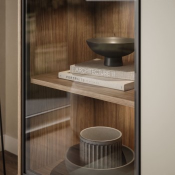 Dreitägige Kommode ISA 3D mit LED-Beleuchtung auf hohen Beinen