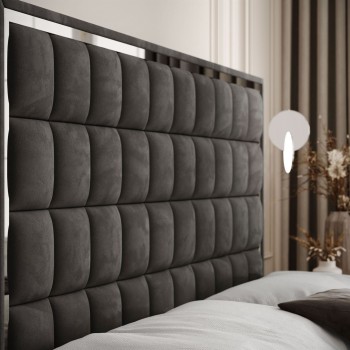 Kontinentalbett ISADORA II SILVER mit Bettkasten