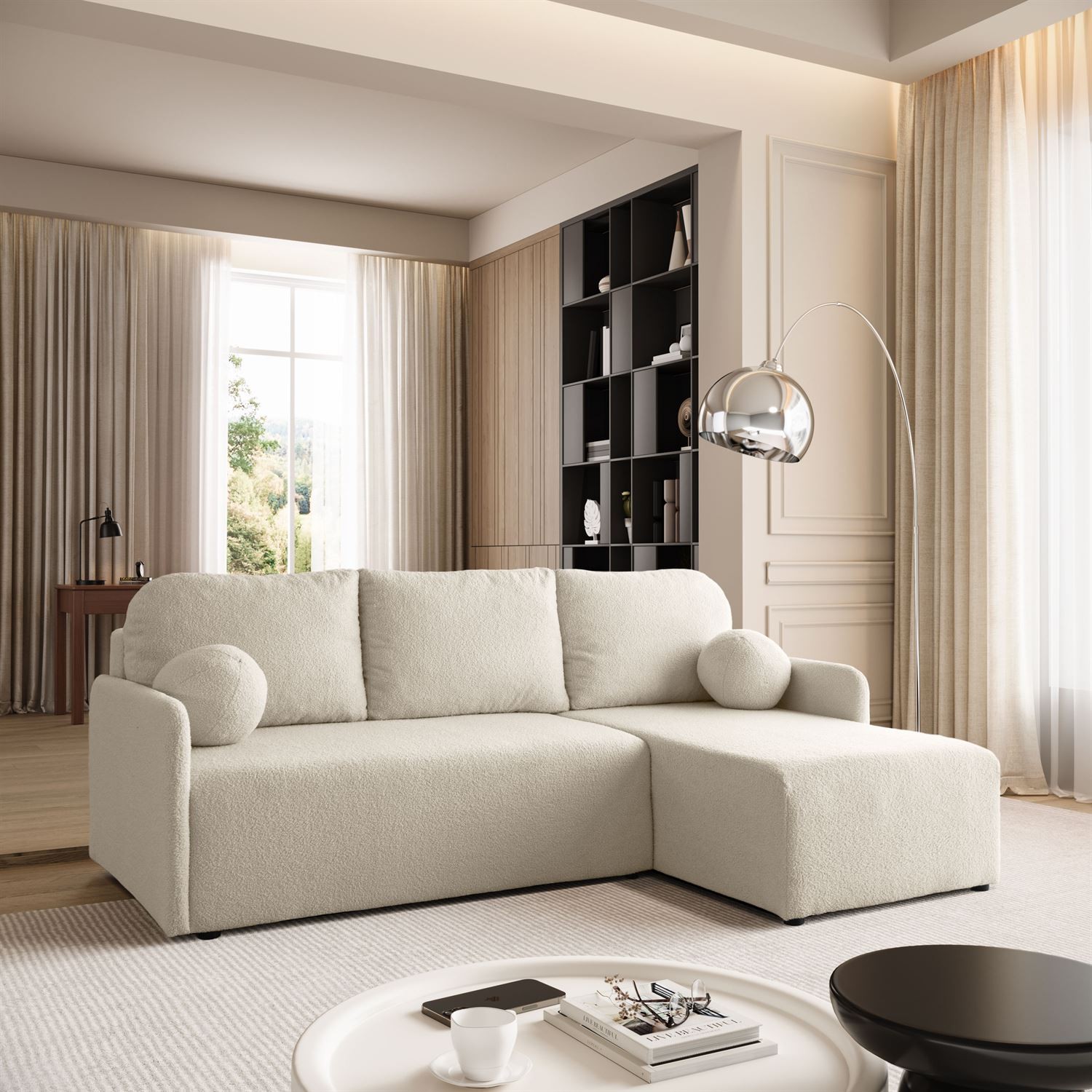 Ecksofa CUDDLE mit Schlaffunktion und Bettkasten