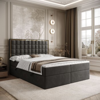 Kontinentalbett ISADORA GOLD mit Bettkasten