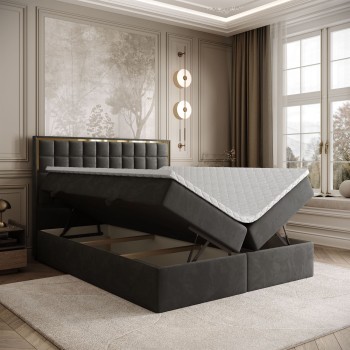 Kontinentalbett ISADORA GOLD mit Bettkasten