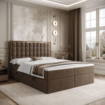 Kontinentalbett ISADORA GOLD mit Bettkasten