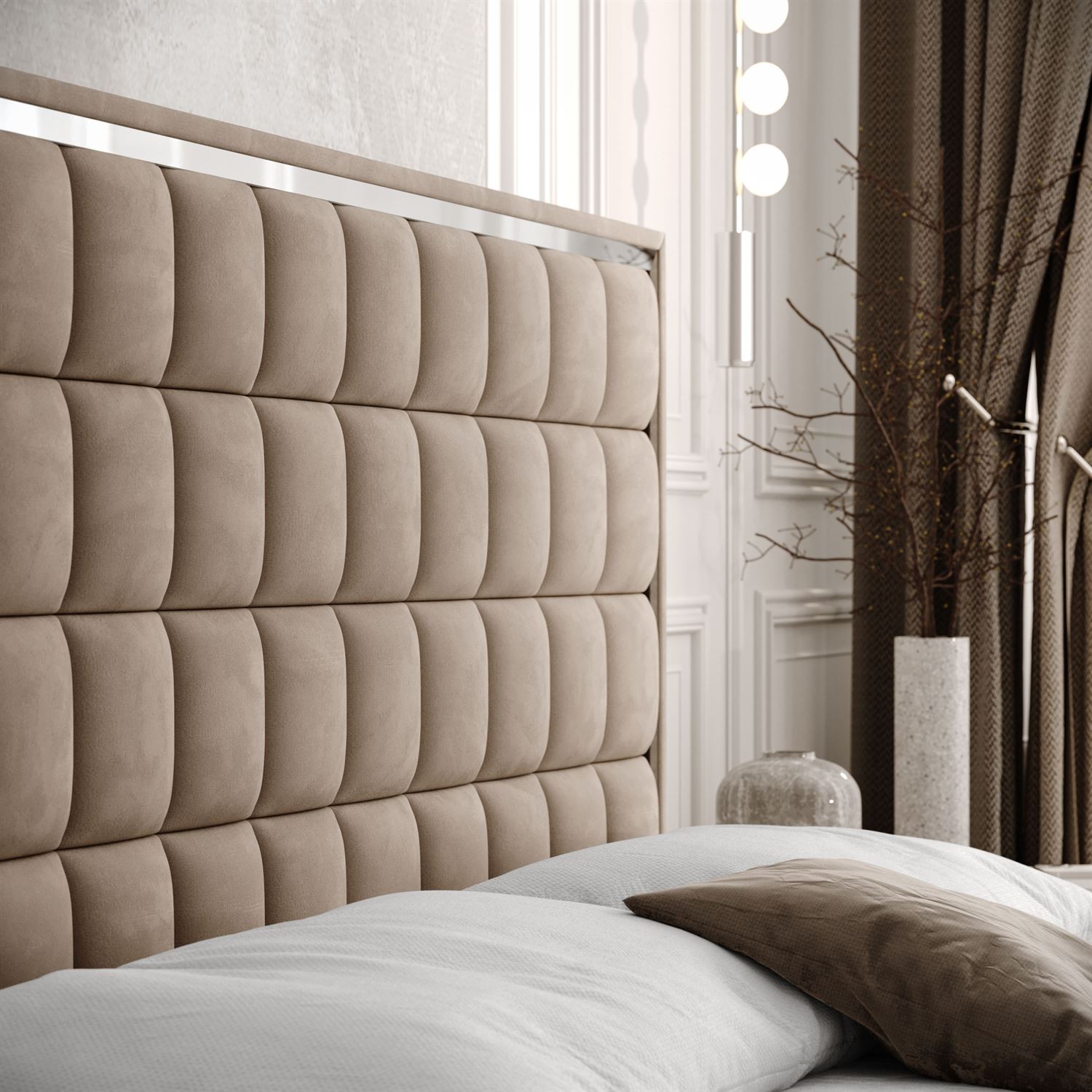 Kontinentalbett ISADORA SILVER mit Bettkasten