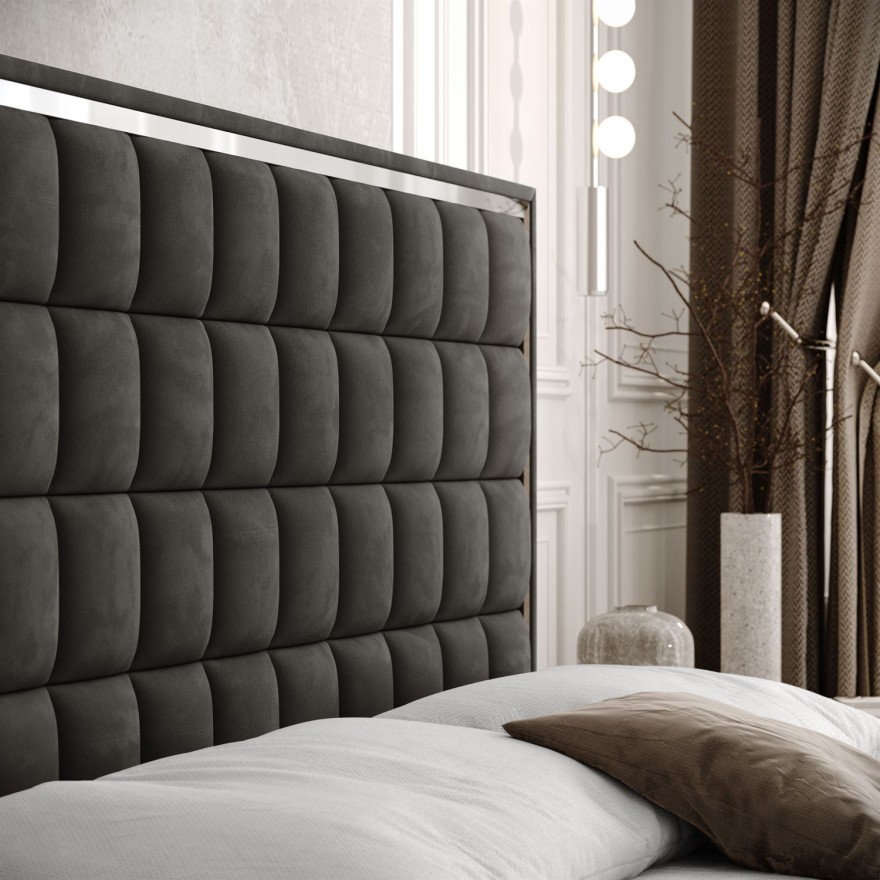 Kontinentalbett ISADORA SILVER mit Bettkasten