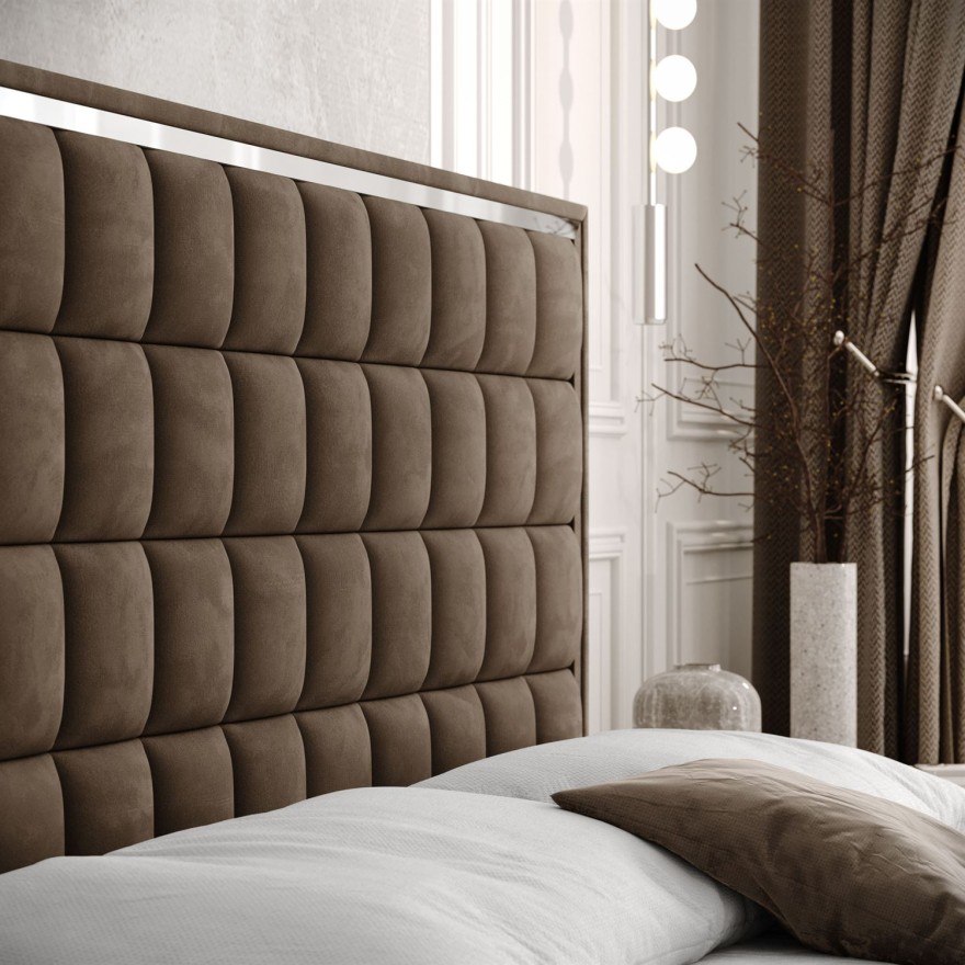 Kontinentalbett ISADORA SILVER mit Bettkasten