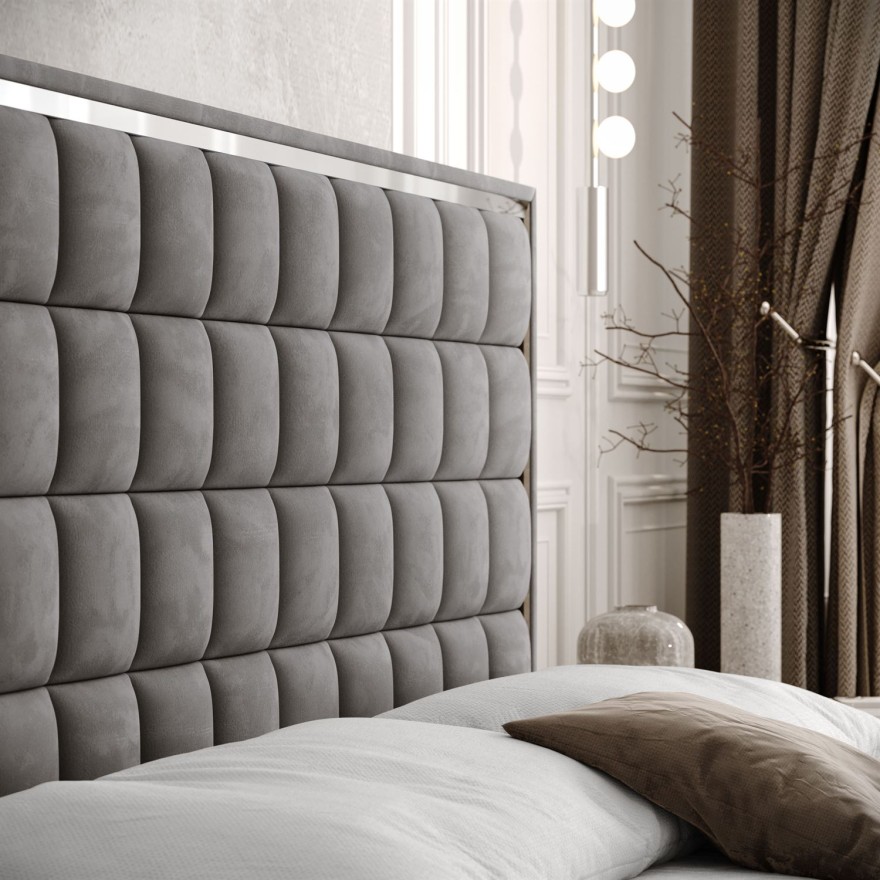 Kontinentalbett ISADORA SILVER mit Bettkasten