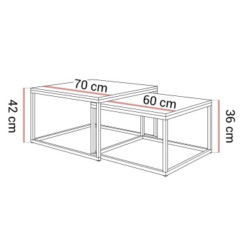 Couchtischset ISA 2in1