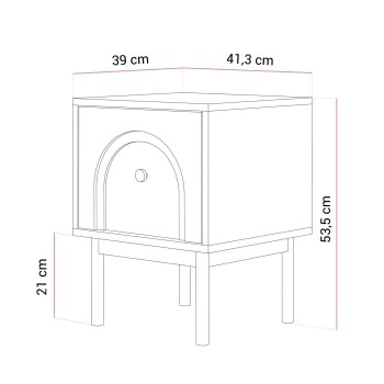 Nachttisch LIBERTY auf holzbeinen