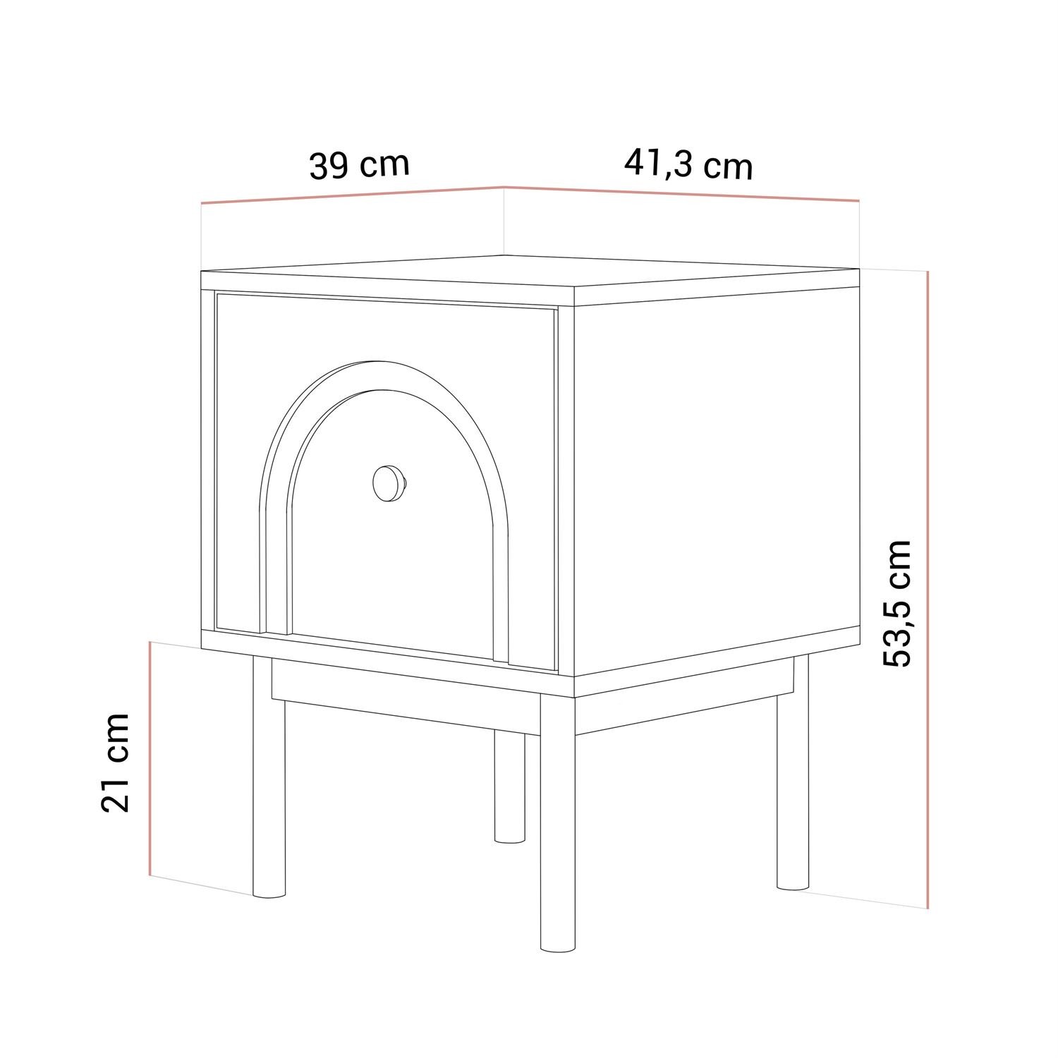 Nachttisch LIBERTY auf holzbeinen
