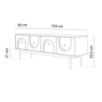 TV-Schrank LIBERTY auf Holzbeinen