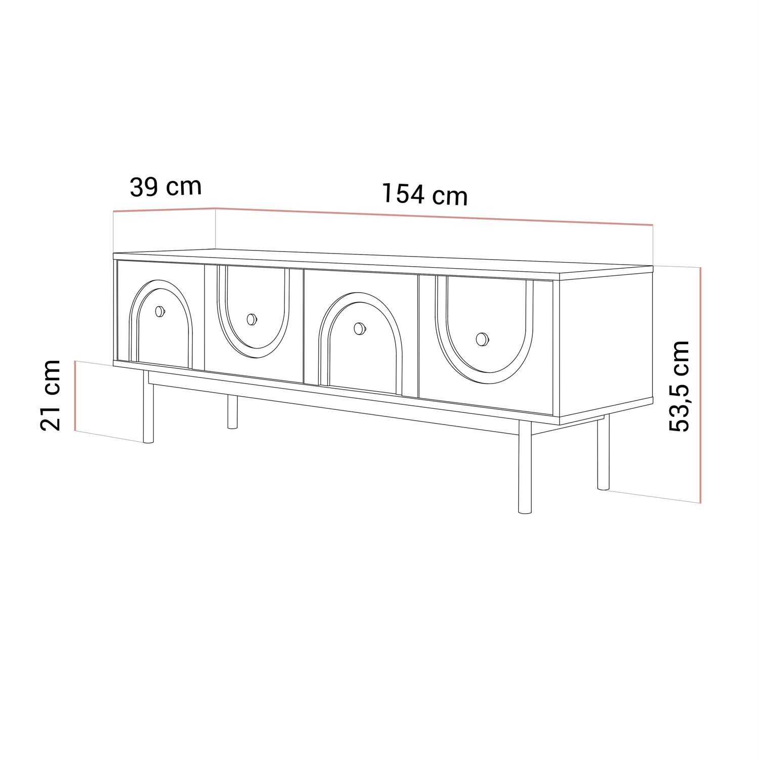 TV-Schrank LIBERTY auf Holzbeinen
