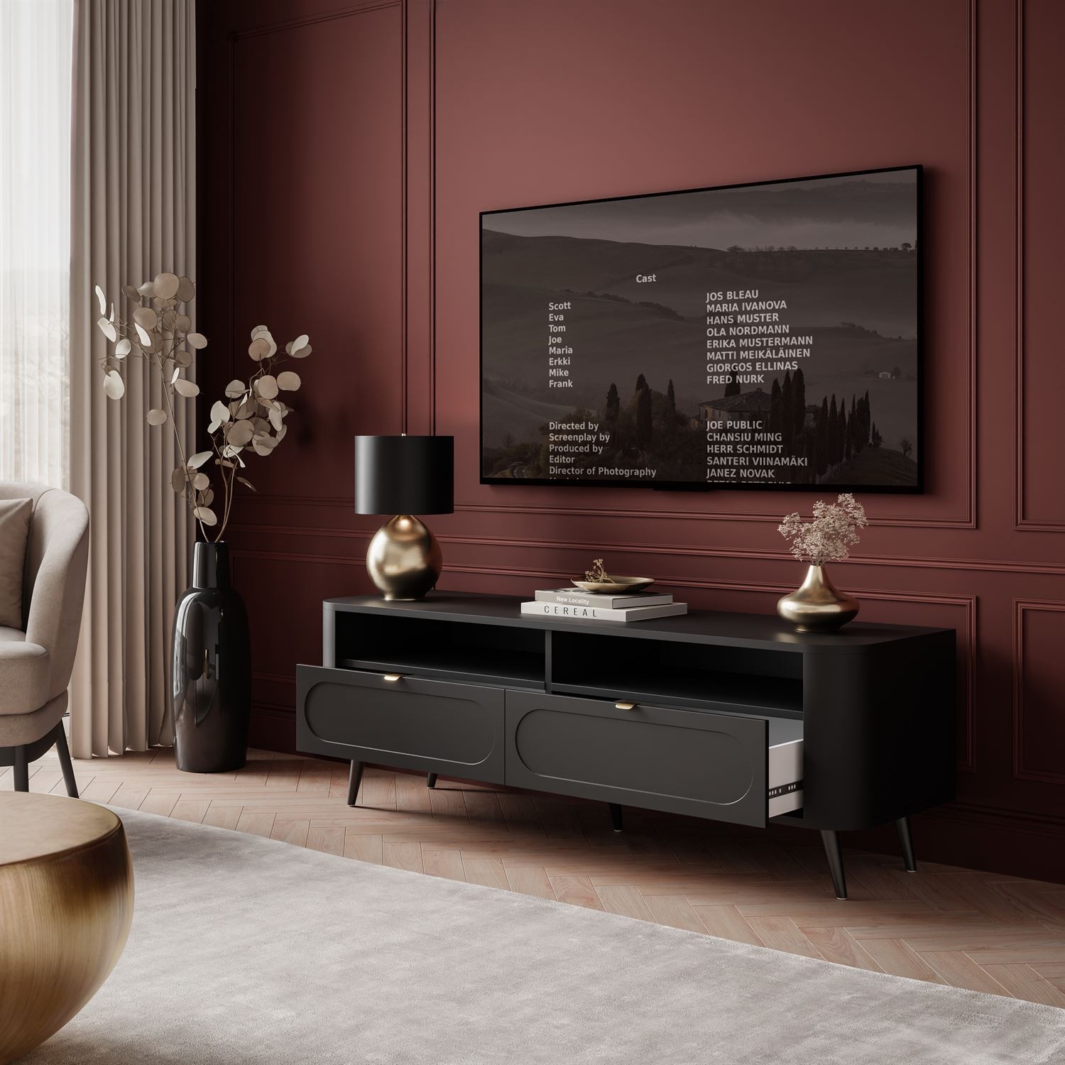 TV-Schrank SHADOW II 2S mit Schubladen