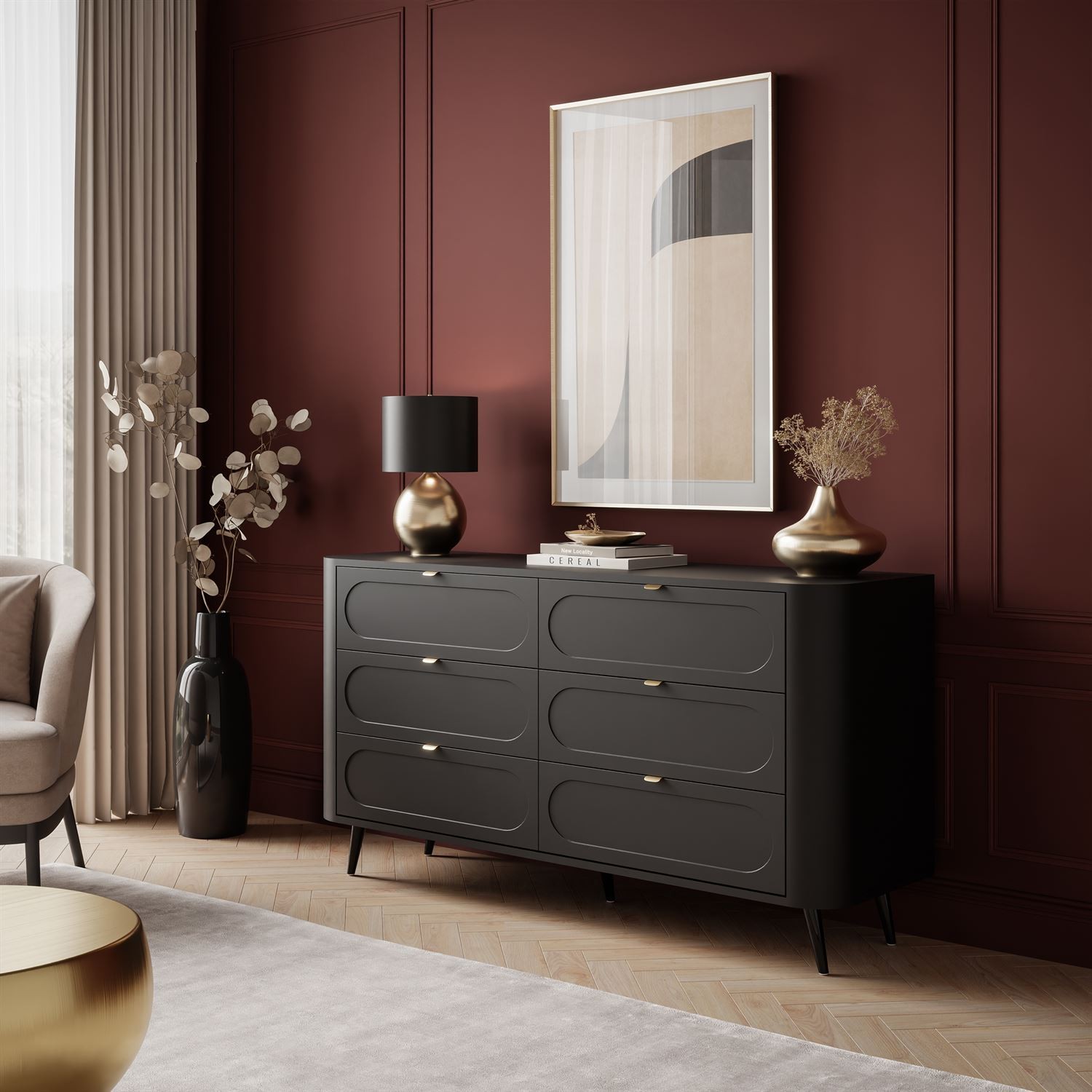 Kommode SHADOW II 6S mit Schubladen