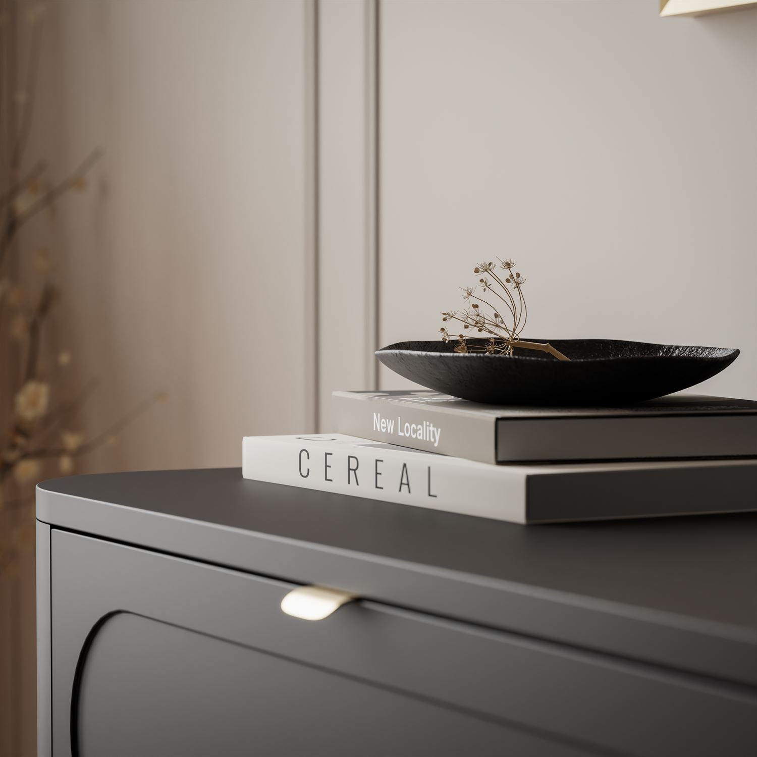 Kommode für das Schlafzimmer 4S SHADOW mit Schubladen