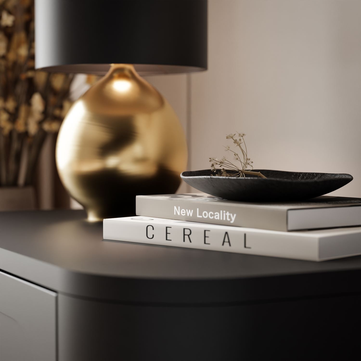 Nachttisch SHADOW 2S auf hohen Beinen