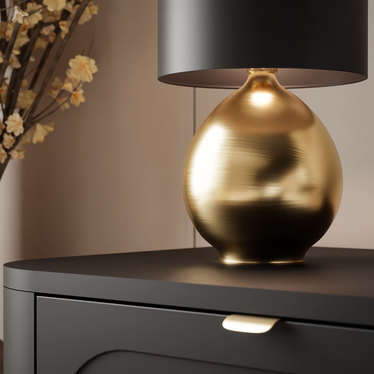 Nachttisch SHADOW 2S auf hohen Beinen