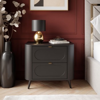 Nachttisch SHADOW II 2S mit Schubladen
