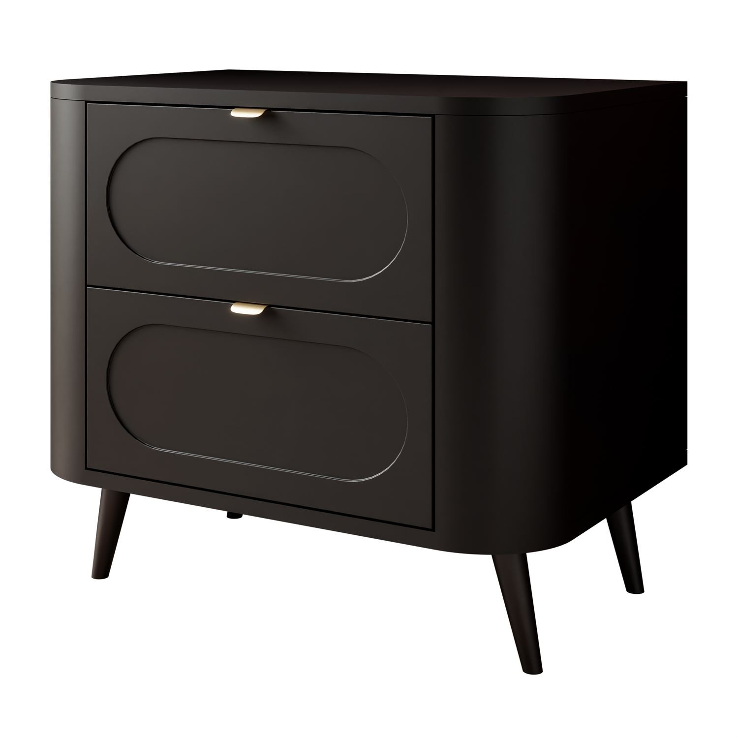 Nachttisch SHADOW II 2S mit Schubladen