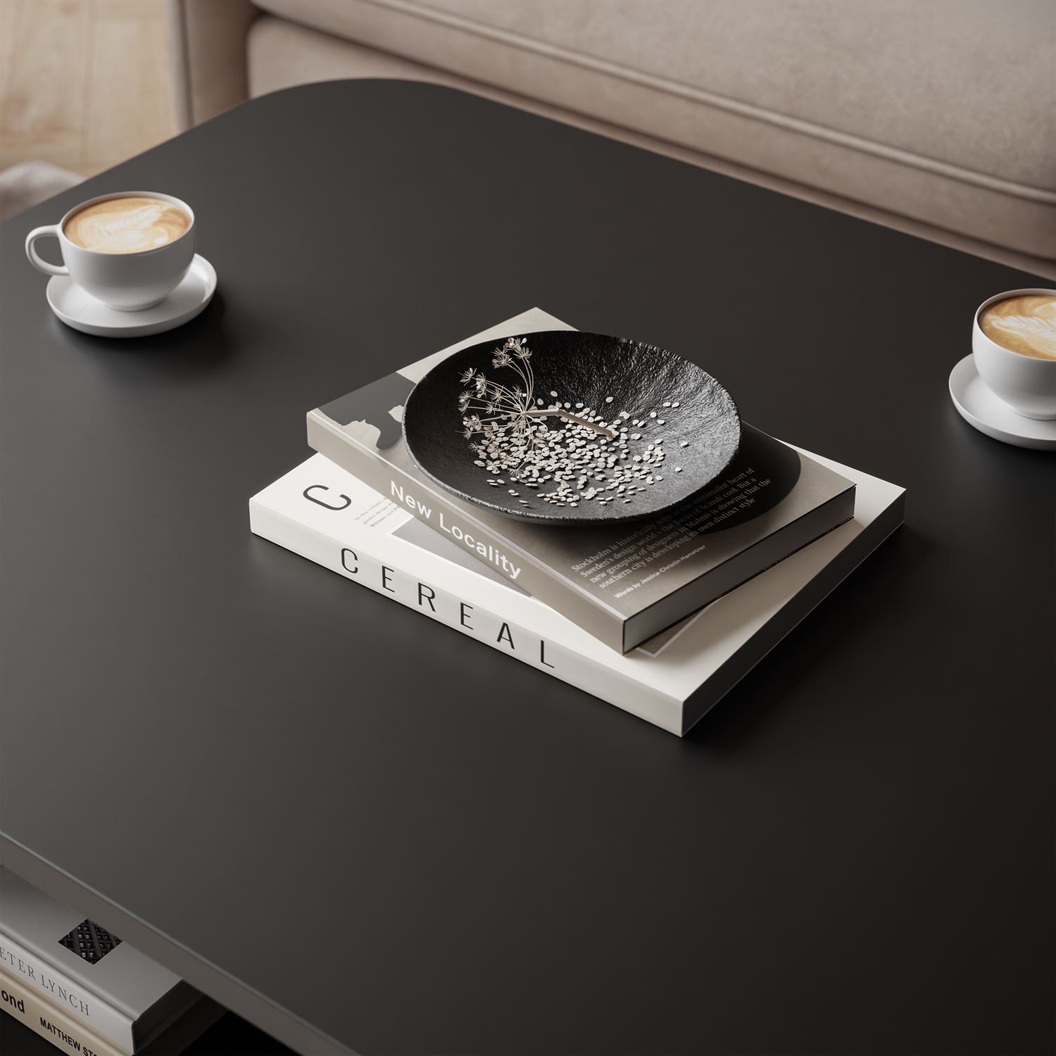 Couchtisch SHADOW mit Ablage unter der Tischplatte