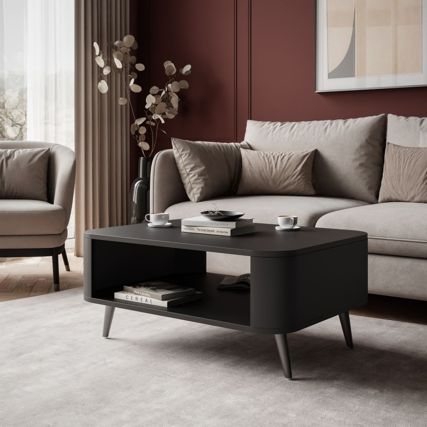 Couchtisch SHADOW II mit Ablage unter der Tischplatte