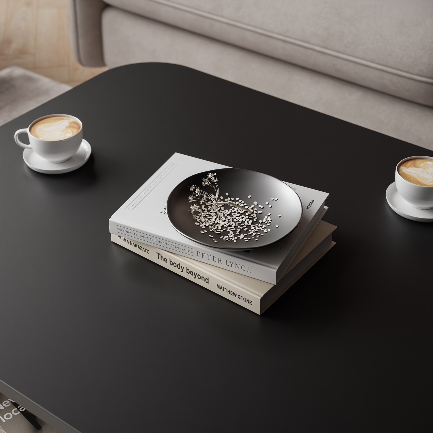 Couchtisch SHADOW II mit Ablage unter der Tischplatte