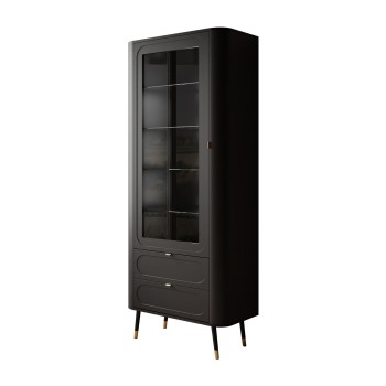 Verglaste Vitrine SHADOW mit Regalen